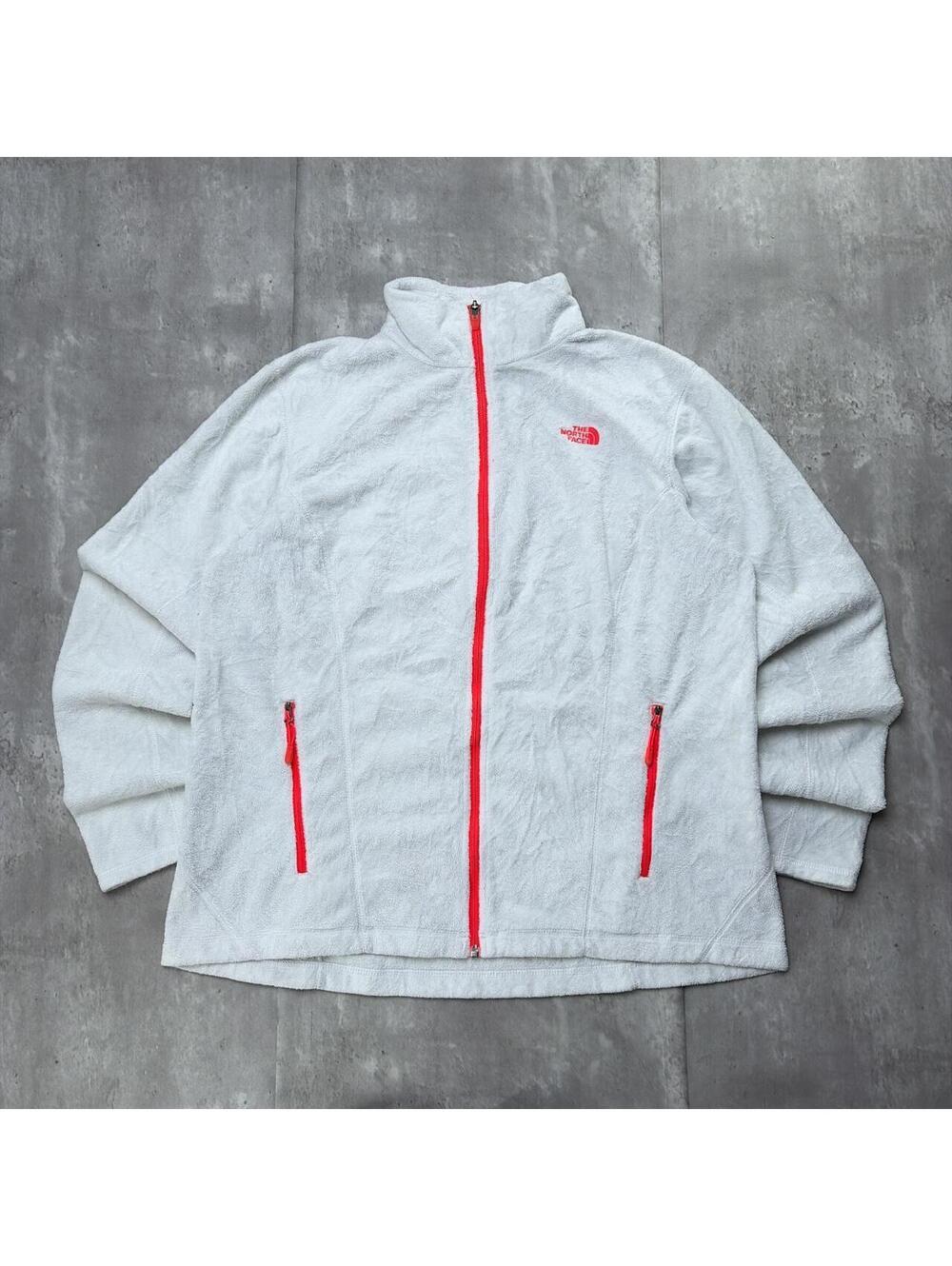 Y2K White The North Face Sherpa Zip Up Jacket